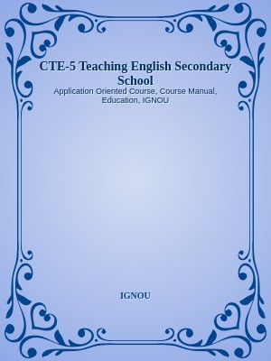 CTE-5 Teaching English Secondary School